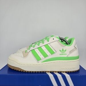New Adidas Forum Bold Stripes 'White Green' Women's Shoes Size 6.5